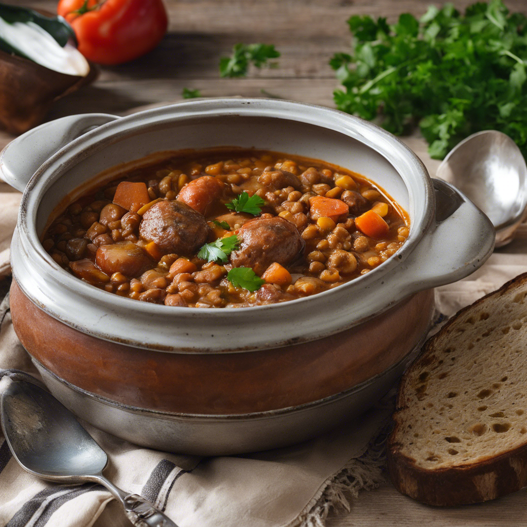 Spicy Sausage and Lentil Stew